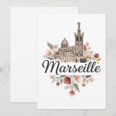 Marseille Frankrijk Reizen Feestdagenkaart (Voorkant / Achterkant)