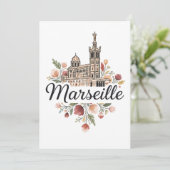 Marseille Frankrijk Reizen Feestdagenkaart (Staand voorkant)