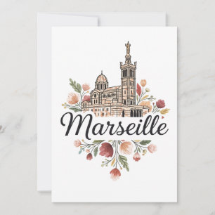Marseille Frankrijk Reizen Feestdagenkaart