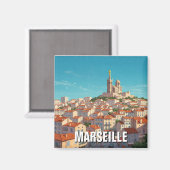 Marseille Frankrijk Reizen Magneet (Voorkant / Achterkant)