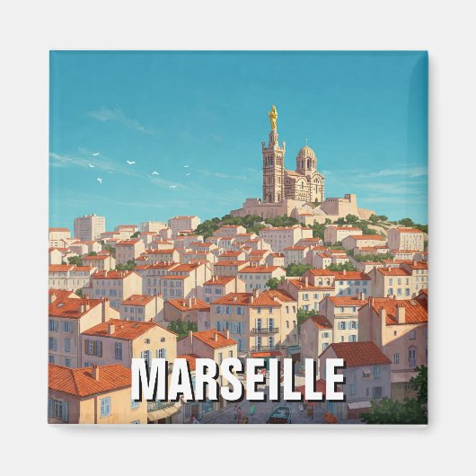 Marseille Frankrijk Reizen Magneet (Voorkant)