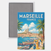  Marseille Frankrijk Reizen Magneet (Voorkant / Achterkant)
