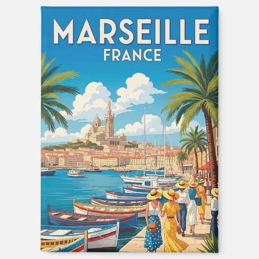  Marseille Frankrijk Reizen Magneet (Voorkant)