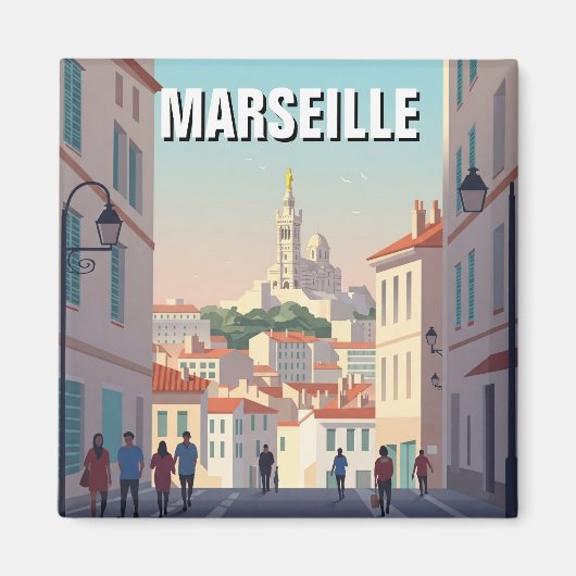 Marseille Frankrijk Reizen Magneet (Voorkant)