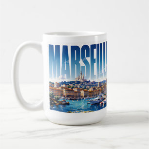 Marseille Frankrijk Reizen Middellandse Zee Haven Koffiemok