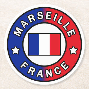 Marseille Frankrijk Ronde Kartonnen Onderzetter