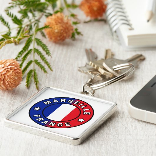 Marseille Frankrijk Sleutelhanger (Zijkant)