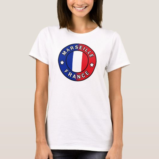 Marseille Frankrijk T-shirt (Voorkant)