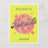 Marseille Frankrijk vakantie geel discobal Briefkaart (Voorkant)