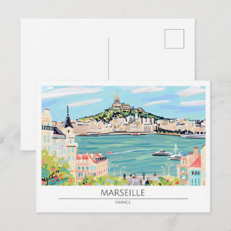 Marseille Frankrijk Vintage Kunst Reizen Briefkaart
