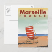 Marseille Frankrijk vintage reisposter Briefkaart (Voorkant / Achterkant)
