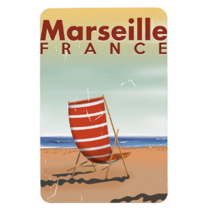 Marseille Frankrijk vintage reisposter Magneet