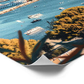 Marseille Frankrijk Vintage Retro Reizen Illustrat Poster (Hoek)