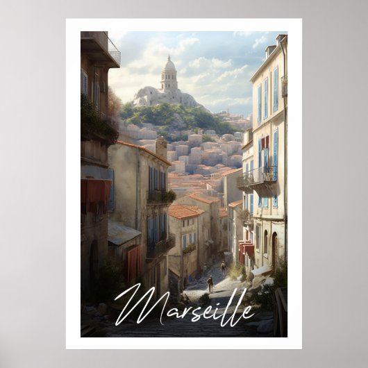 Marseille - illustratie poster (Voorkant)