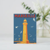 Marseille Lighthouse French Riviera Travel Briefkaart (Staand voorkant)
