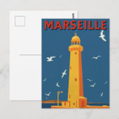 Marseille Lighthouse French Riviera Travel Briefkaart (Voorkant / Achterkant)