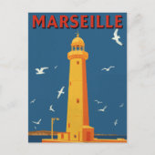 Marseille Lighthouse French Riviera Travel Briefkaart (Voorkant)