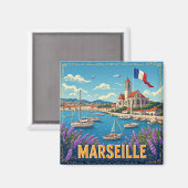 🧲 Marseille Middellandse Zee Reis Herinnering Fra Magneet (Voorkant / Achterkant)