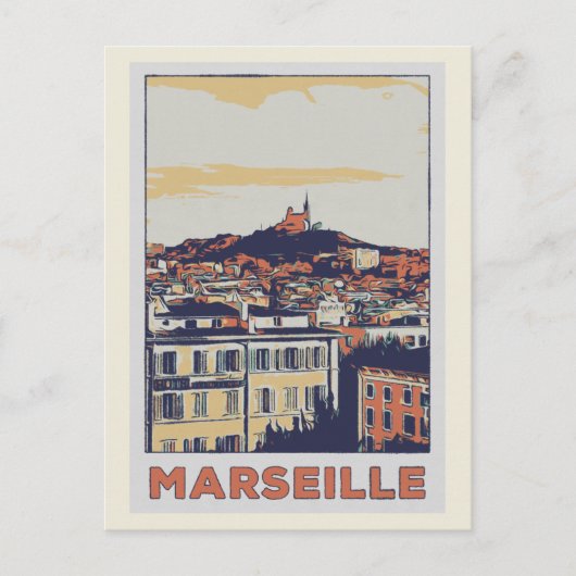 Marseille Notre-Dame-de-la-Garde Frankrijk Briefkaart (Voorkant)