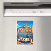 🧲 Marseille Oude Haven Reis Herinnering Frankrijk Magneet (Insitu (Vaatwasser))