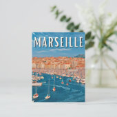 Marseille Photo Vintage Briefkaart (Staand voorkant)