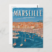Marseille Photo Vintage Briefkaart (Voorkant / Achterkant)