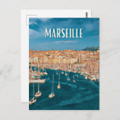 Marseille Photo Vintage Briefkaart (Voorkant / Achterkant)