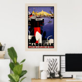 Marseille Porte Afrique Du Nord Poster (Thuiskantoor)