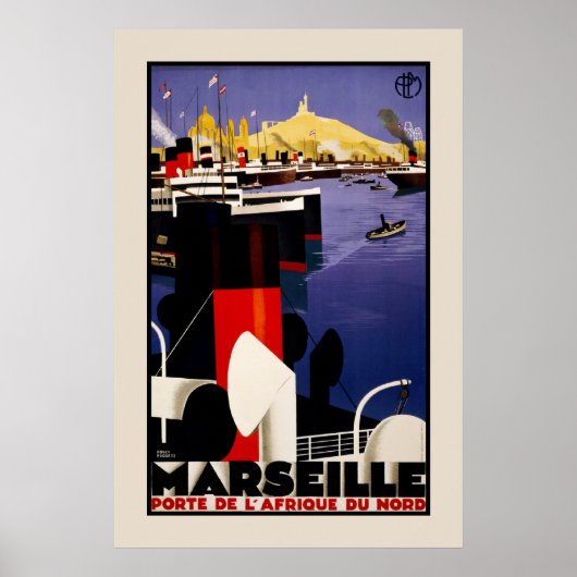 Marseille Porte Afrique Du Nord Poster (Voorkant)