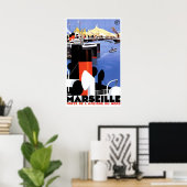 Marseille Porte de L' Afrique  Ship ad Ad Poster (Thuiskantoor)