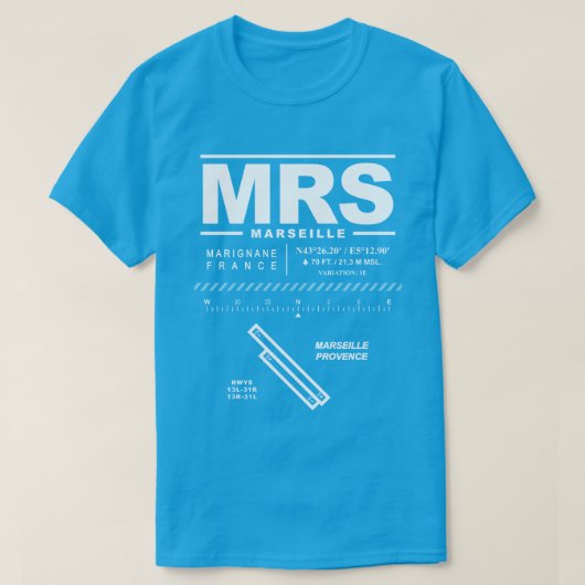 Marseille Provence Airport MRS T-shirt (Design voorkant)