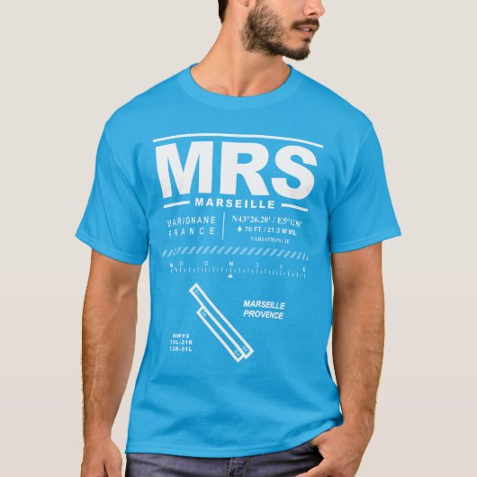 Marseille Provence Airport MRS T-shirt (Voorkant)