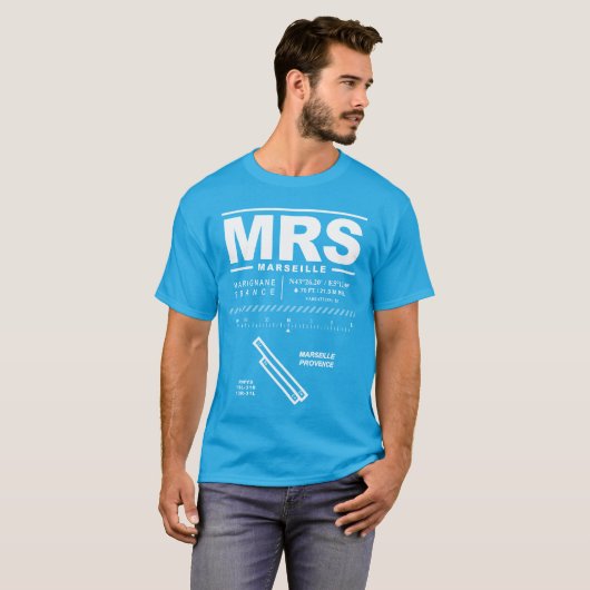 Marseille Provence Airport MRS T-shirt (Voorkant volledig)