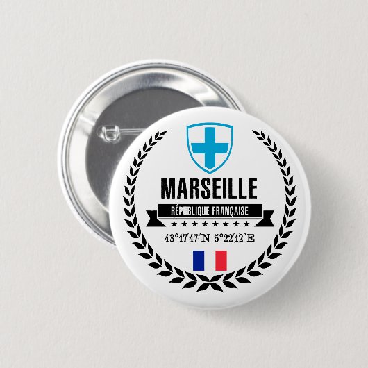 Marseille Ronde Button 5,7 Cm (Voorkant /achterkant)