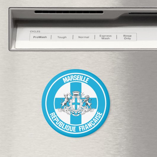 Marseille Round Emblem Magneet (Insitu (Vaatwasser))