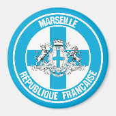 Marseille Round Emblem Magneet (Voorkant)