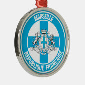 Marseille Round Emblem Metalen Ornament (Rechts)