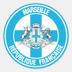 Marseille Round Emblem Ronde Sticker
