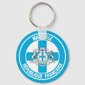 Marseille Round Emblem Sleutelhanger (Voorkant)