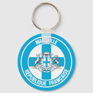 Marseille Round Emblem Sleutelhanger