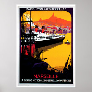 Marseille  Ship Advertisement Poster