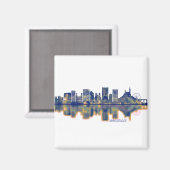 Marseille Skyline Magneet (Voorkant / Achterkant)