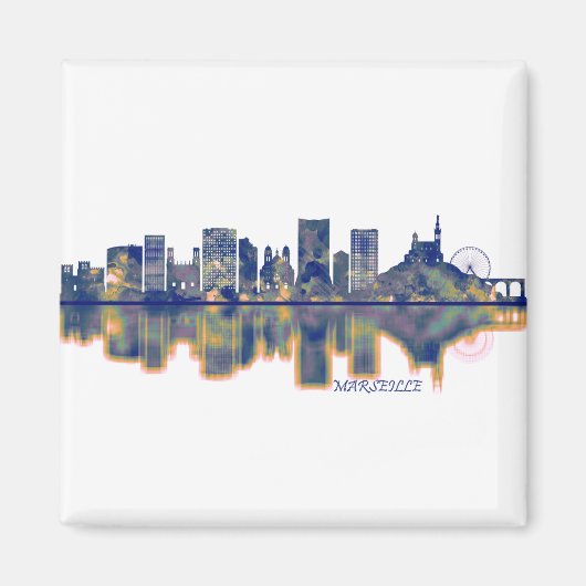Marseille Skyline Magneet (Voorkant)
