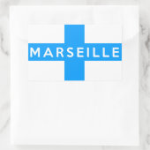 marseille vlag frankrijk naam land rechthoekige sticker (Tas)