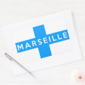 marseille vlag frankrijk naam land rechthoekige sticker (Envelop)