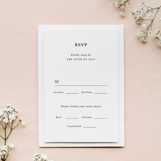 Marseille Wedding RSVP-kaart RSVP Kaartje