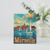 Marseille Zonneschijn: Zeilen Bliss Mediterraan Briefkaart (Staand voorkant)