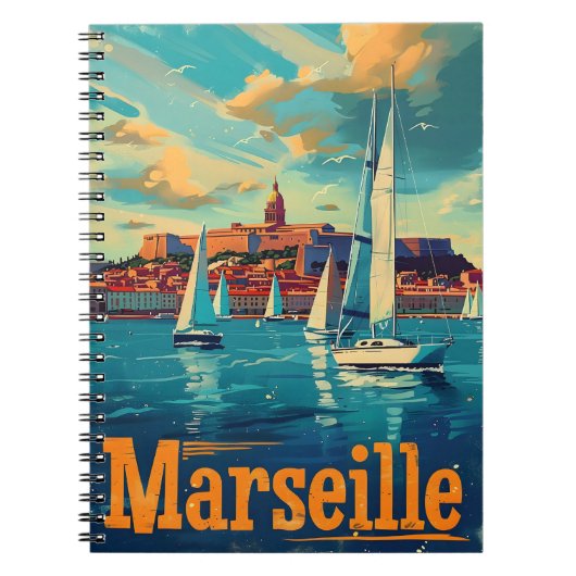Marseille Zonneschijn: Zeilen Bliss Mediterraan Notitieboek (Voorkant)