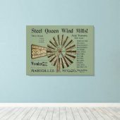 MARSEILLES ILLINOIS STEEL QUEEN WIND MILLS BOERDER CANVAS AFDRUK (Insitu (Houten vloer))