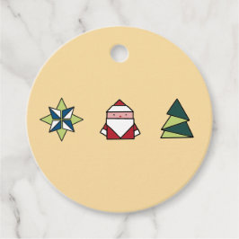 Marsepein Origami Kerstmis Bedankjes Labels